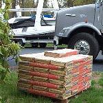 shingles with truck and boat